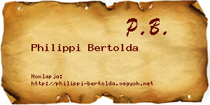 Philippi Bertolda névjegykártya